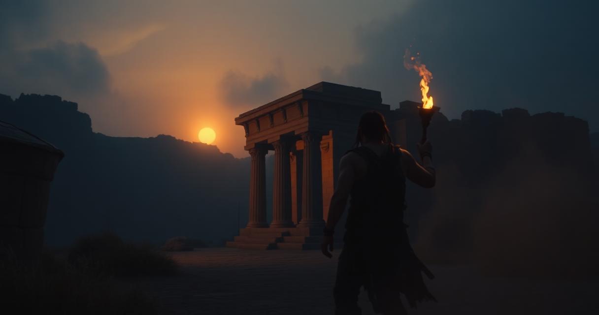 Cinematic AI-generated historical scene